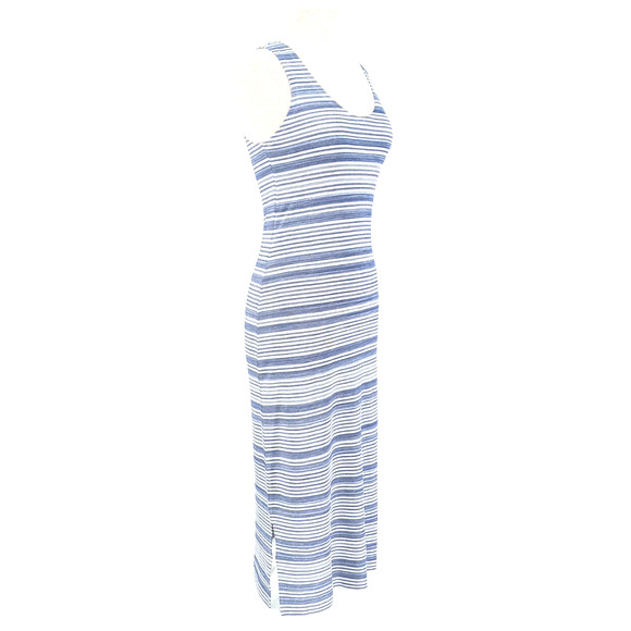 Lysse NEW Mulholland Midi Tank Dress Blue White Striped Split Hem Size Small - Picture 3 of 12